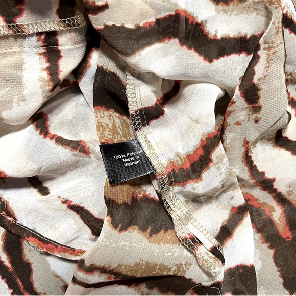 Lane Bryant Women’s Plus Size 26/28 Animal Print Sheer Tunic Top‎ Striped Flowy - Picture 7 of 9